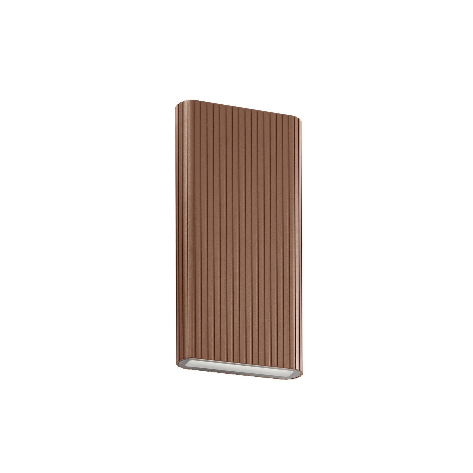 Lucande utendørs LED-vegglampe Raija, mørkebrun, høyde 40 cm, CCT