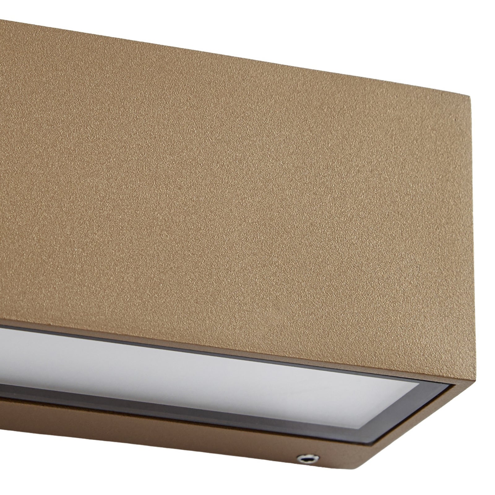 Lucande LED-ulkoseinävalaisin Lengo, 50 cm, ruskea, alaspäin suunnattu, 3000 K