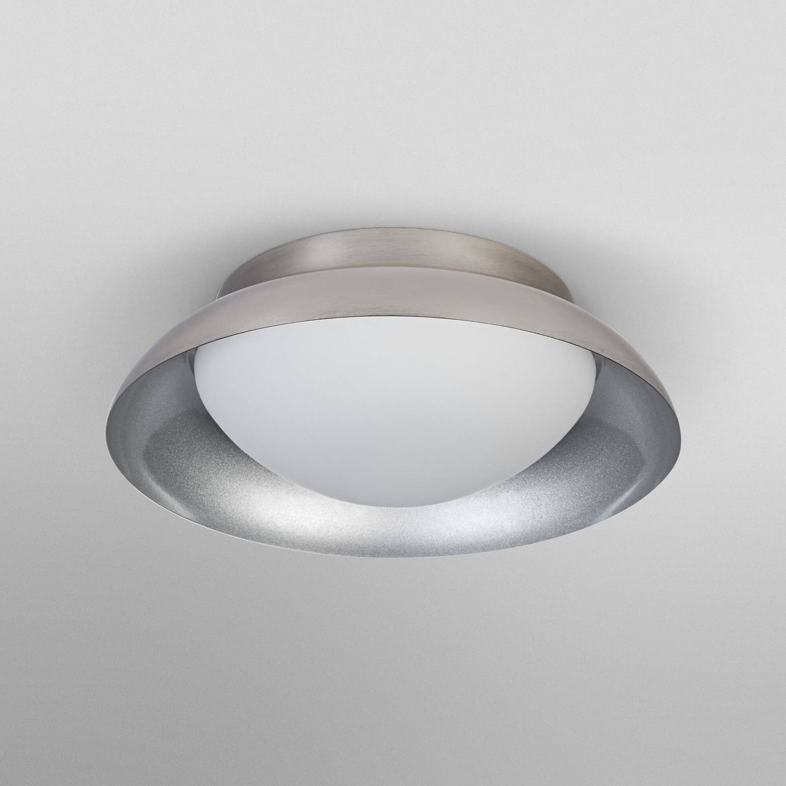 Lampa sufitowa OSRAM ORBIS Milan, nikiel, Ø 31 cm metal/szkło