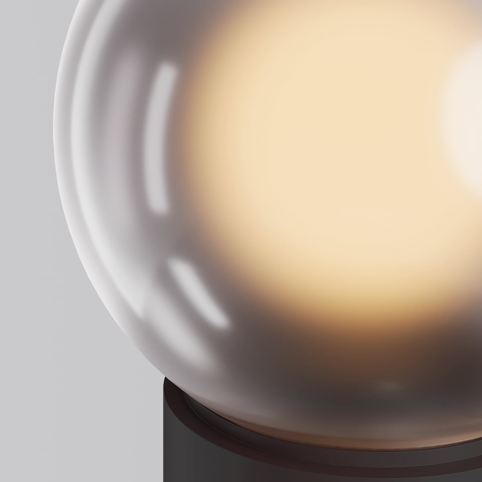 Elyra LED-bordlampe med batteri, brun, højde 20 cm, IP54, dæmper