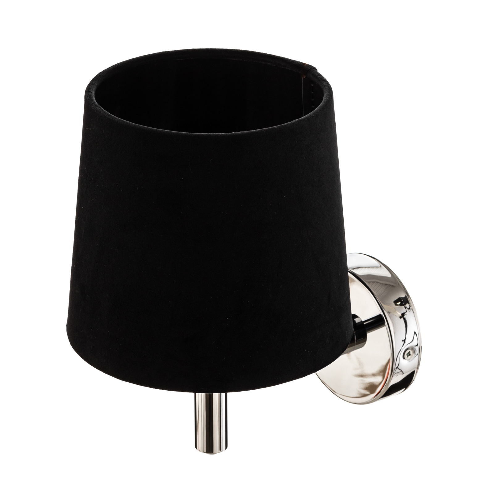 Bono zidna svjetiljka, tekstilno sjenilo, krom/crna