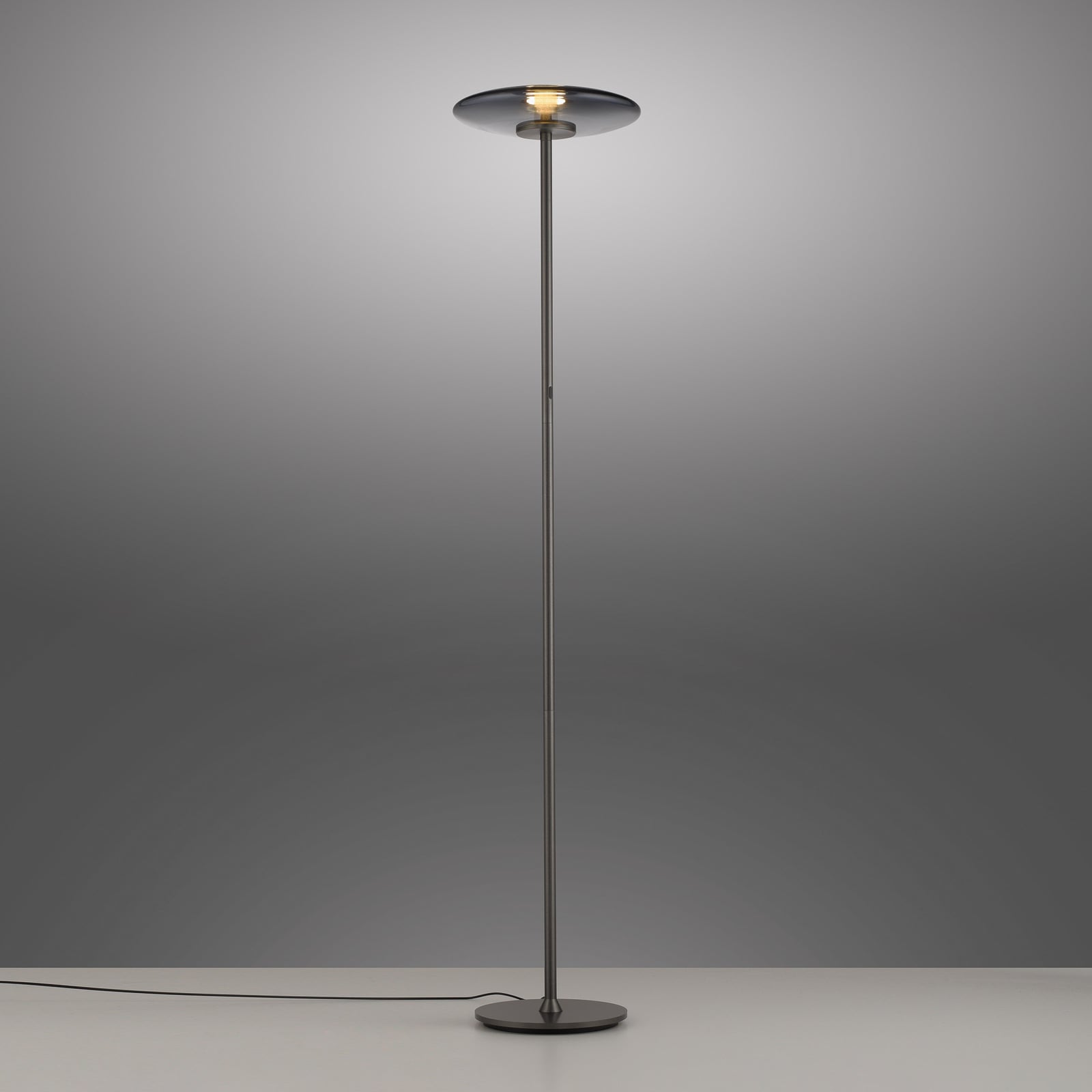 Vitrum LED-Stehlampe, grau Aluminium/Glas Touchdimmer - PURE Vitrum LED-Stehlampe, grau Aluminium/Glas Touchdimmer - PURE