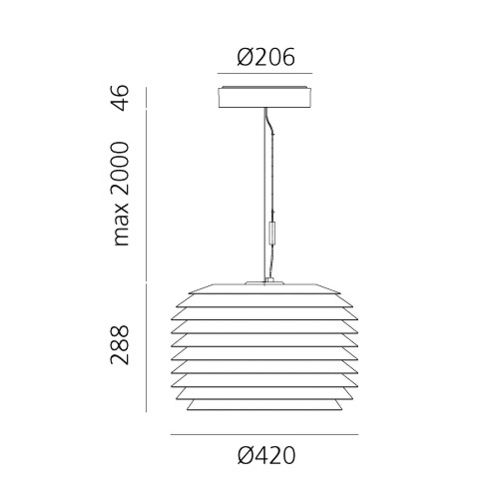 Artemide Artemide Slicing LED závěsné svítidlo, IP65, Ø 42 cm