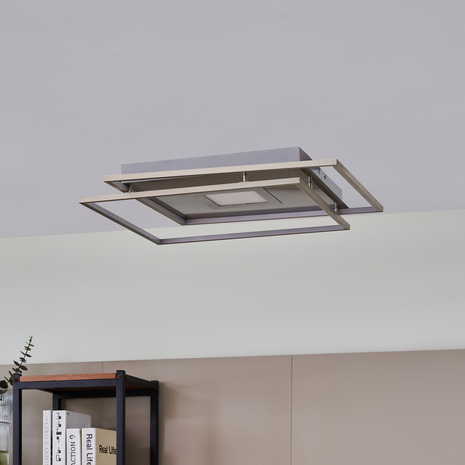 Lucande Jirya LED-Deckenlampe, CCT, silber