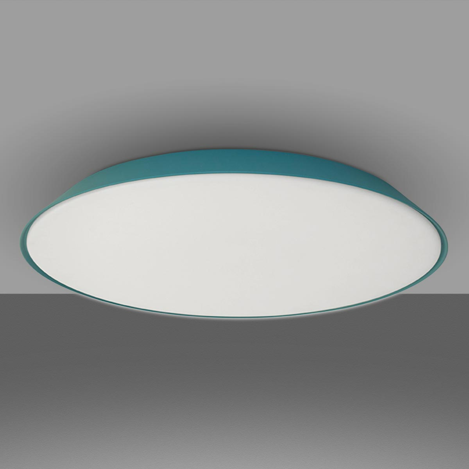 Artemide Febe LED ceiling light, 2,700 K turquoise, for Living / Dining Room, plastic, 30 W, energy efficiency: A+, H: 8.6 cm