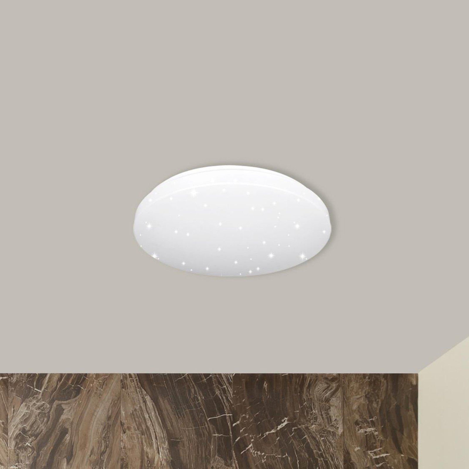 LED ceiling light Reva Star, Ø 50 cm, white, plastic