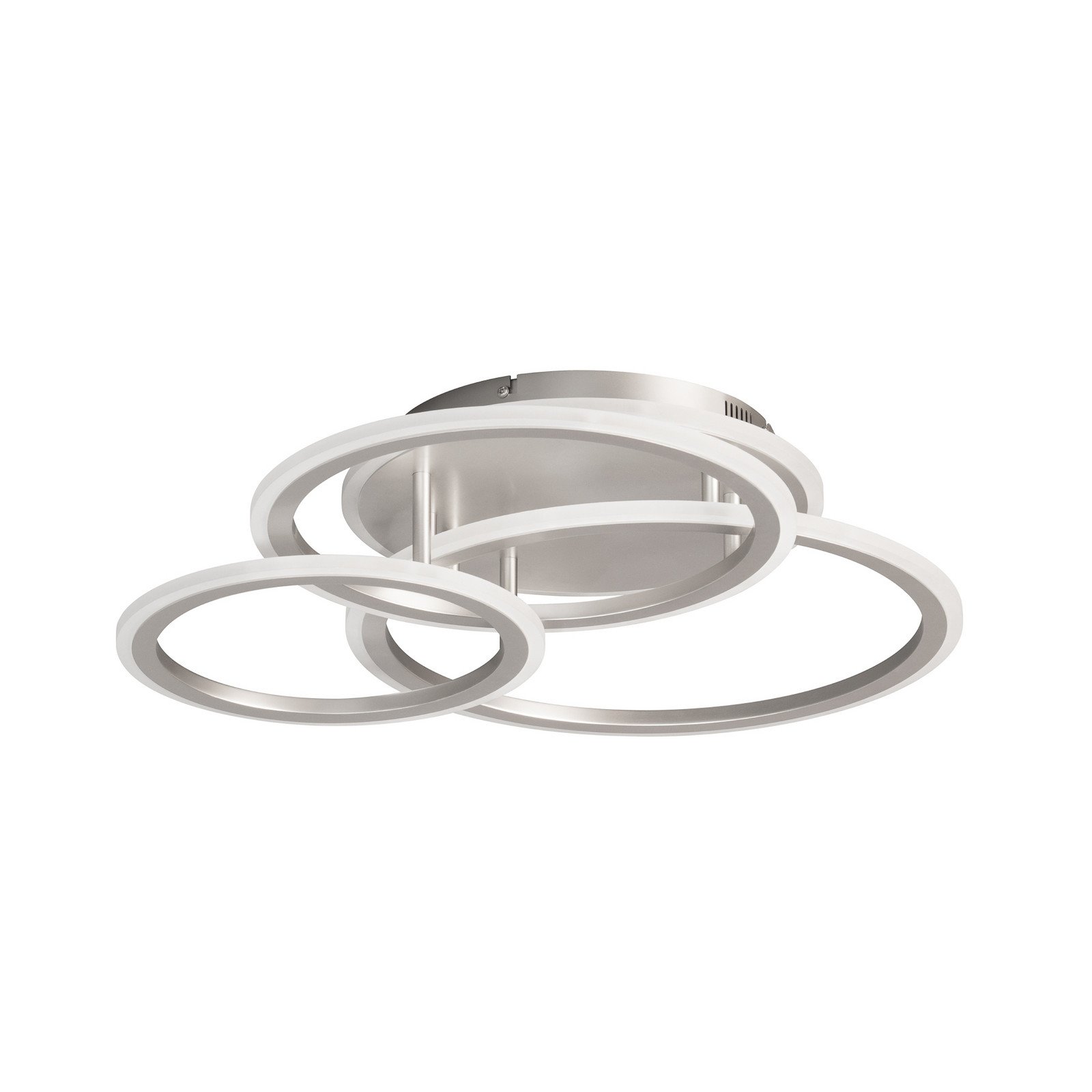 FISCHER & HONSEL Plafonieră LED GELDER nichel 60x51 cm telecomandă RGBW - Camera de zi / sufragerie - Modern - Metal