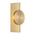 LED wandlamp Jasper, hoogte 20 cm, mat messing, metaal