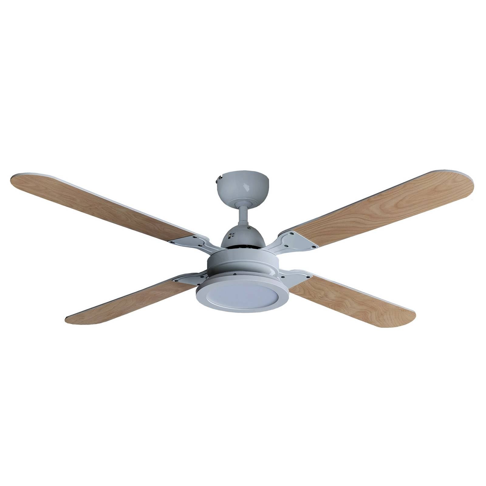 Lindby LED-Deckenventilator Tedric, weiß, leise, Ø 133 cm