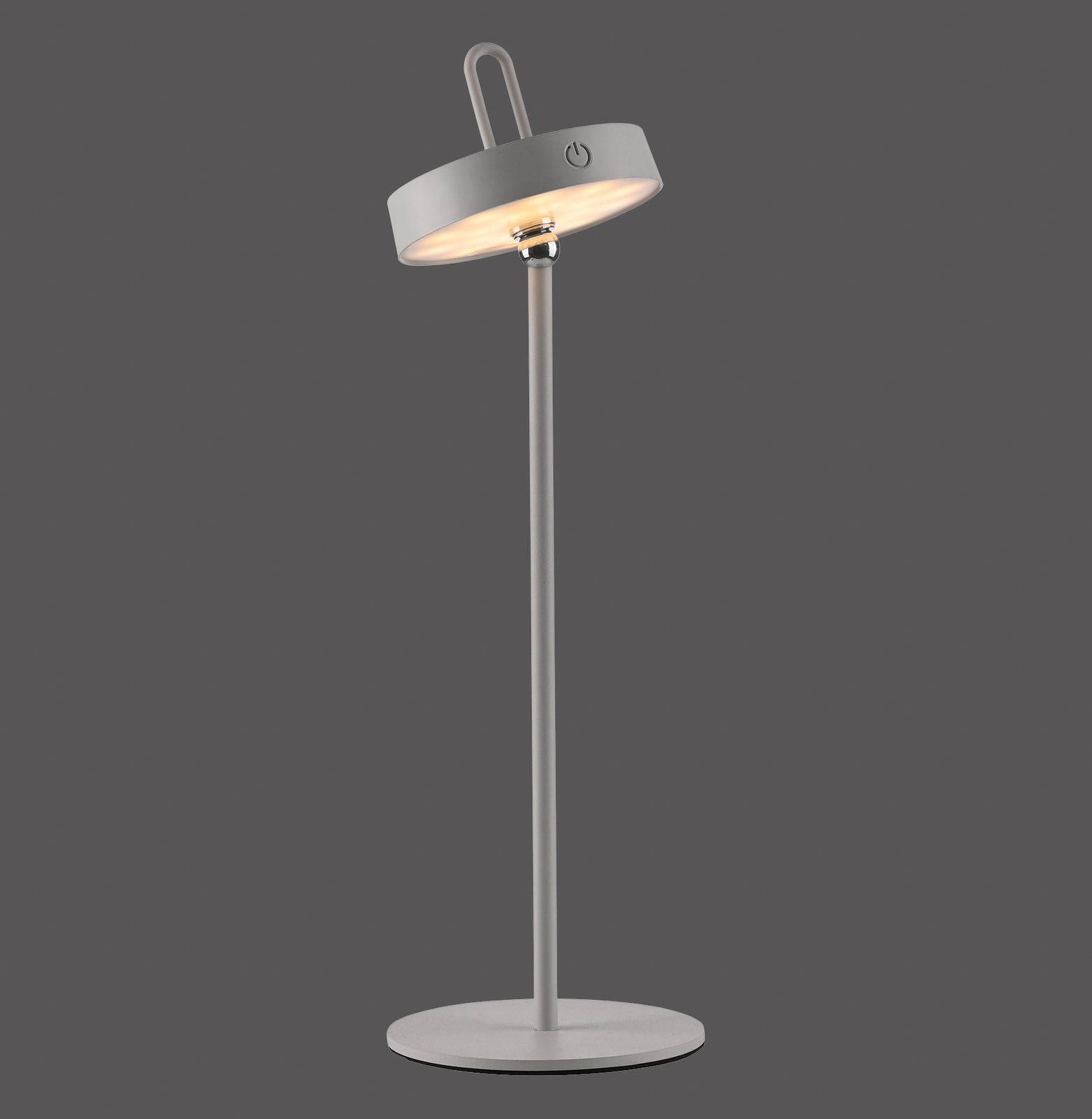 JUST LIGHT. Lampe à poser LED rechargeable Amag gris-beige Fer IP44