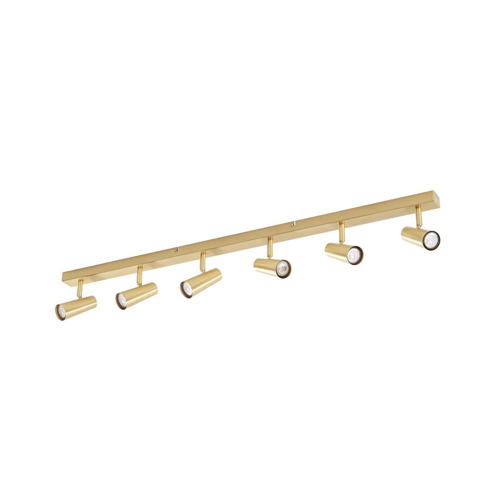 Lindby Deckenstrahler Iluna, 6-flg., messing, GU10