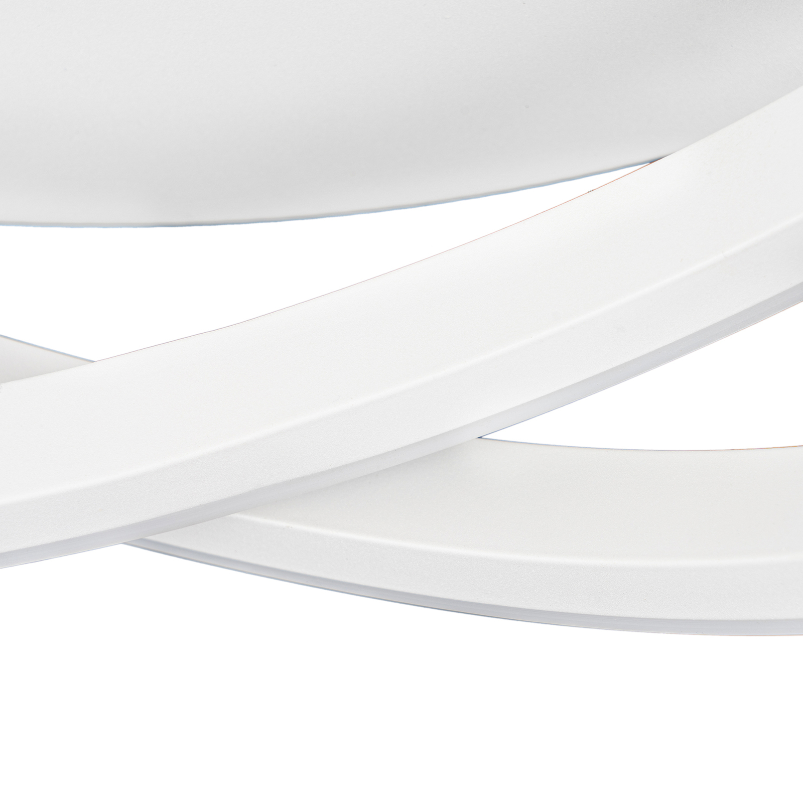 Lucande Plafón LED Aldric, blanco, aluminio, Ø 45 cm