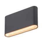 Oval 14 LED Candeeiro de Parede ExteriorIP65 Black - SLV