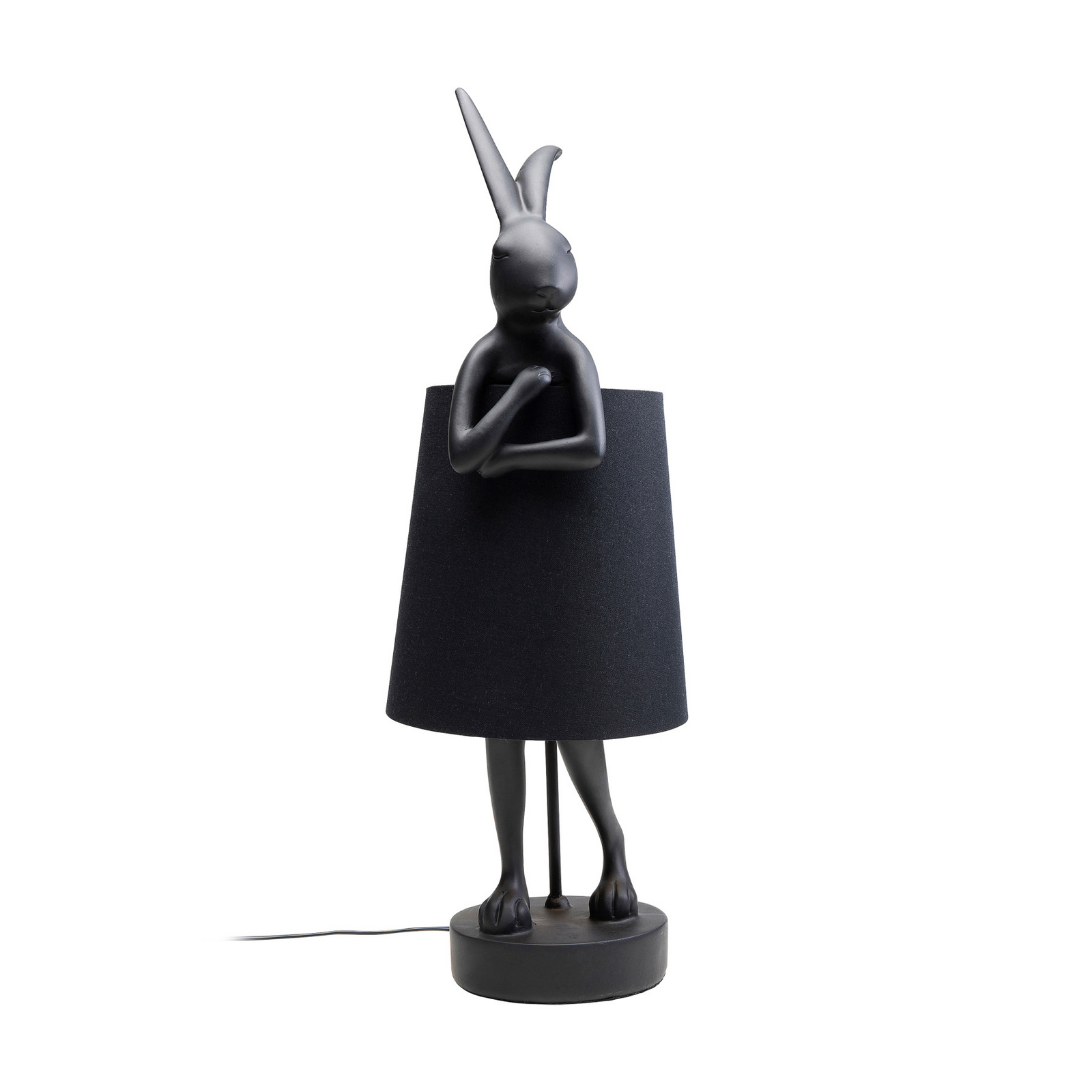 Lampada da tavolo KARE Animal Rabbit, nero/oro, 68 cm, E14