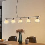 Lucande Kaiya suspension, verre, à 5 lampes