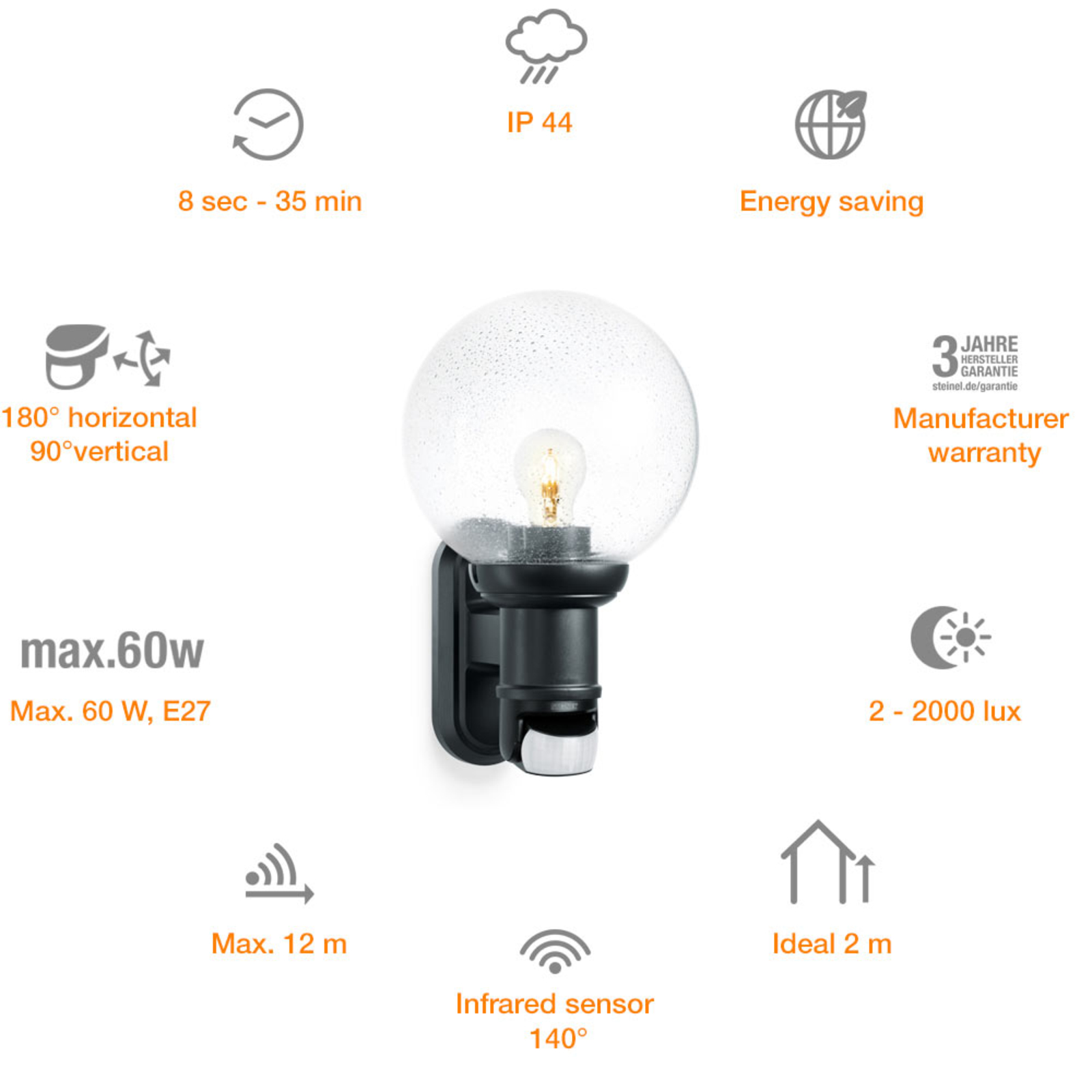 STEINEL L 560 S Sensor-Außenwandlampe