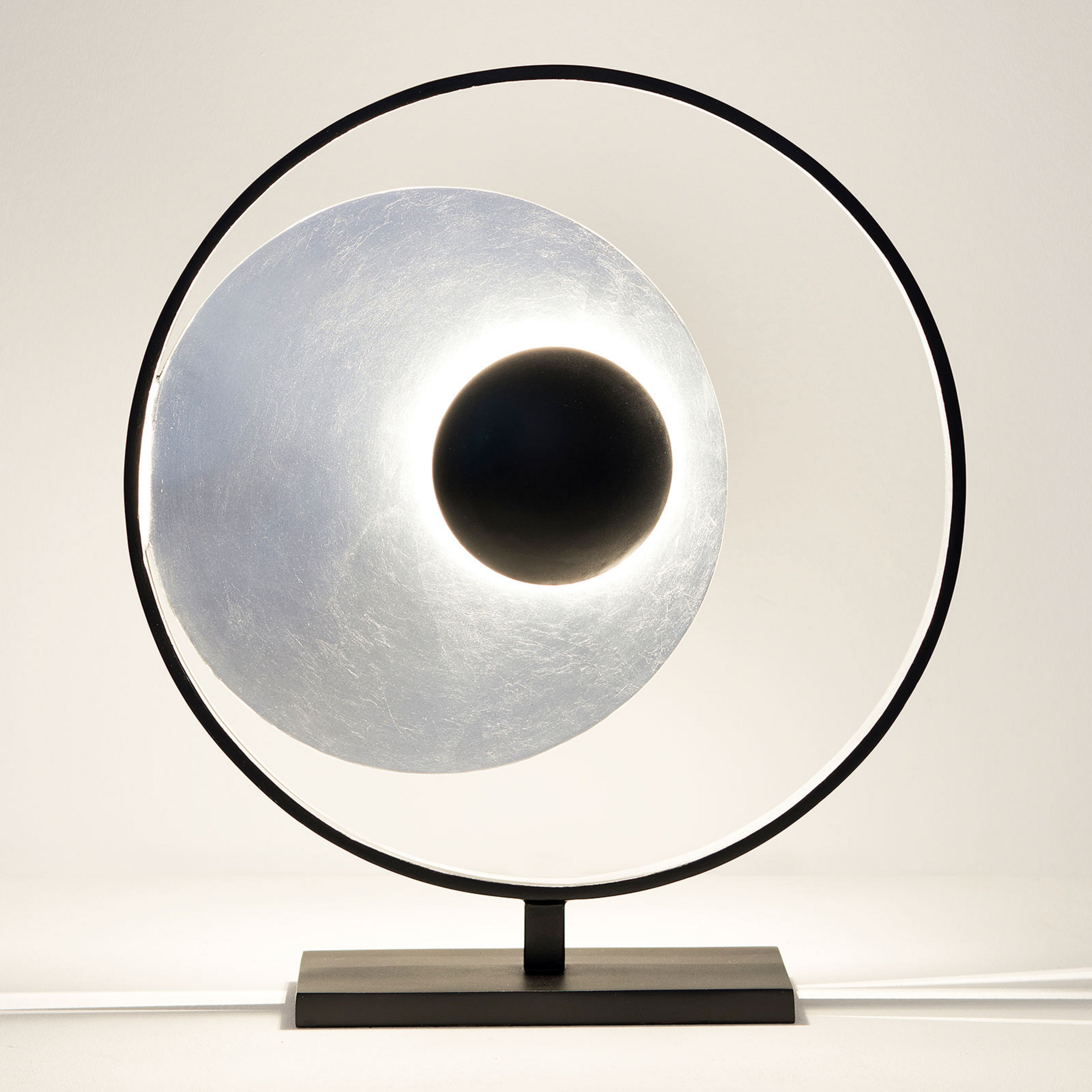 Lampe à poser Satellite en argenté-noir 58 cm