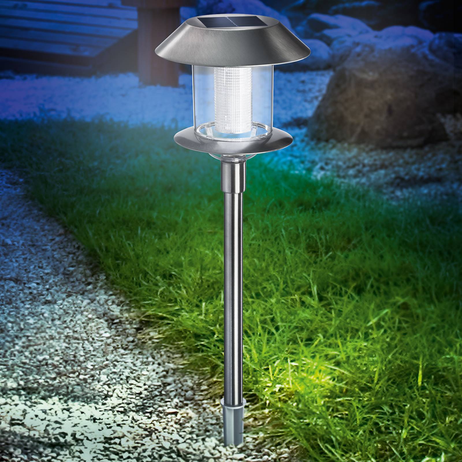 Lampe solaire Swing Duo Solar en inox