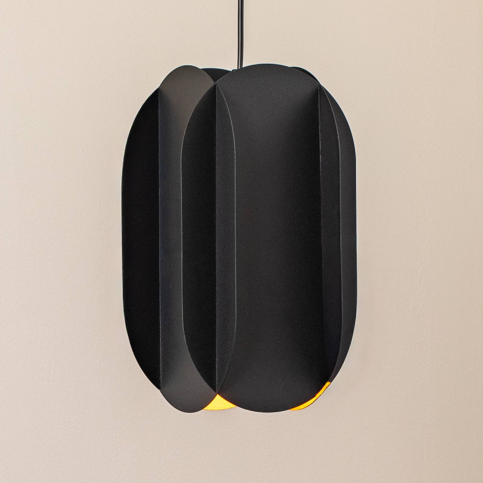 Hängeleuchte Corner, schwarz, Höhe 35 cm, Metall, E27 günstig online kaufen