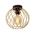 Danza ceiling light, cage lampshade, Ø 25 cm, gold