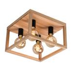 Envolight Rowan ceiling light, oak wood, 4-bulb