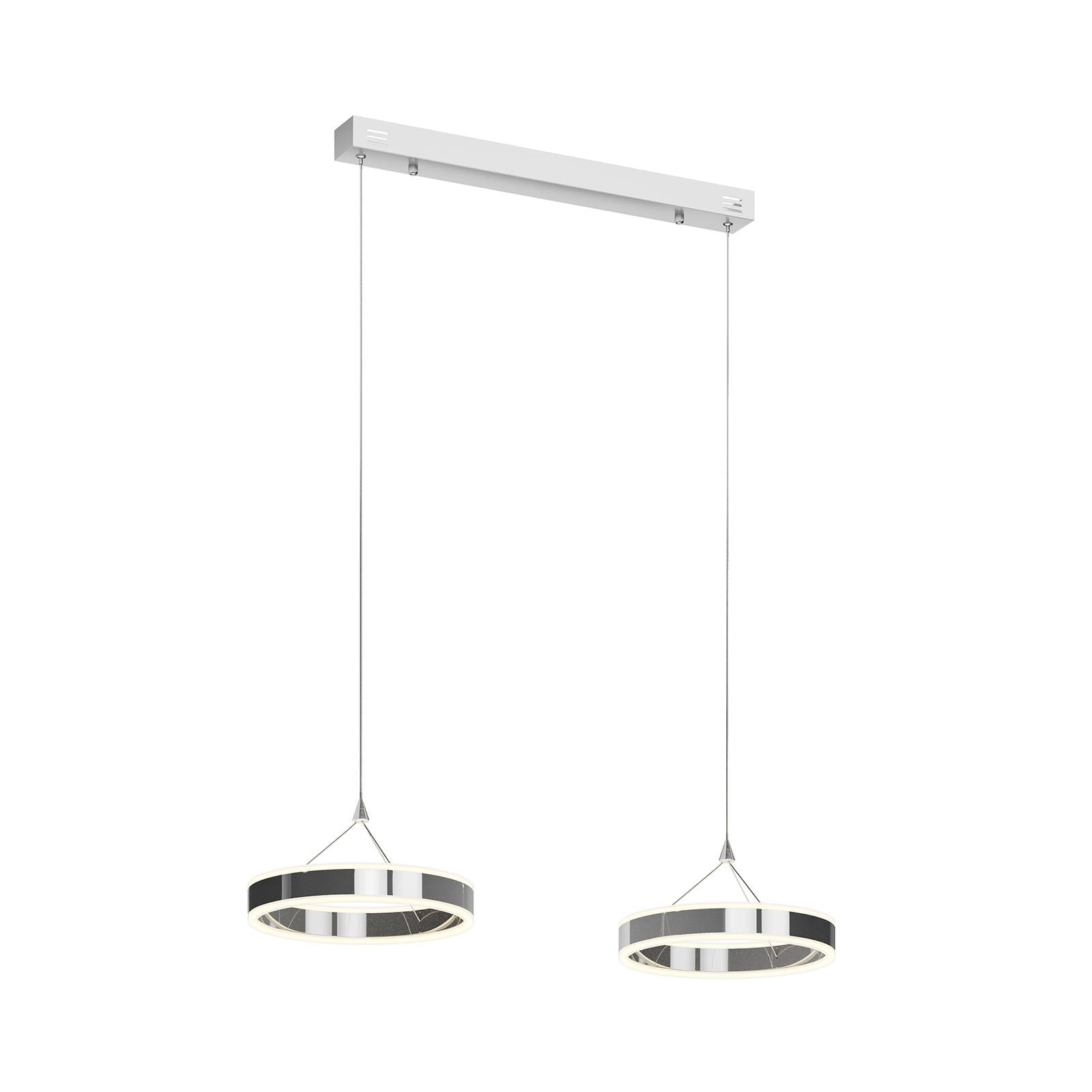 Lucande LED Pendant Light - Living / Dining Room - Hanging Light - dimmable - Modern - Silver