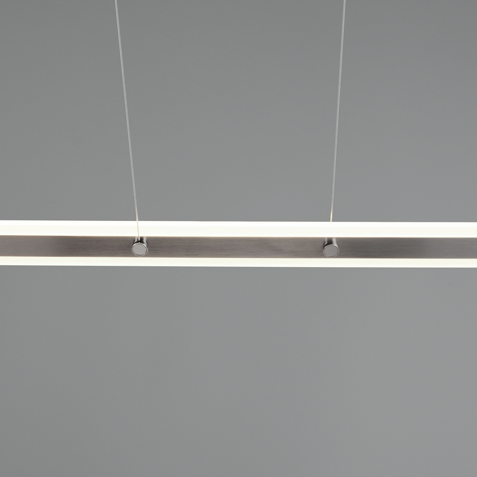 LED pakabinama lempa Arcola, nikelio spalvos, ilgis 115 cm CCT 2-flg. LED pakabinama lempa Arcola, nikelio spalvos, ilgis 115 cm CCT 2-flg.