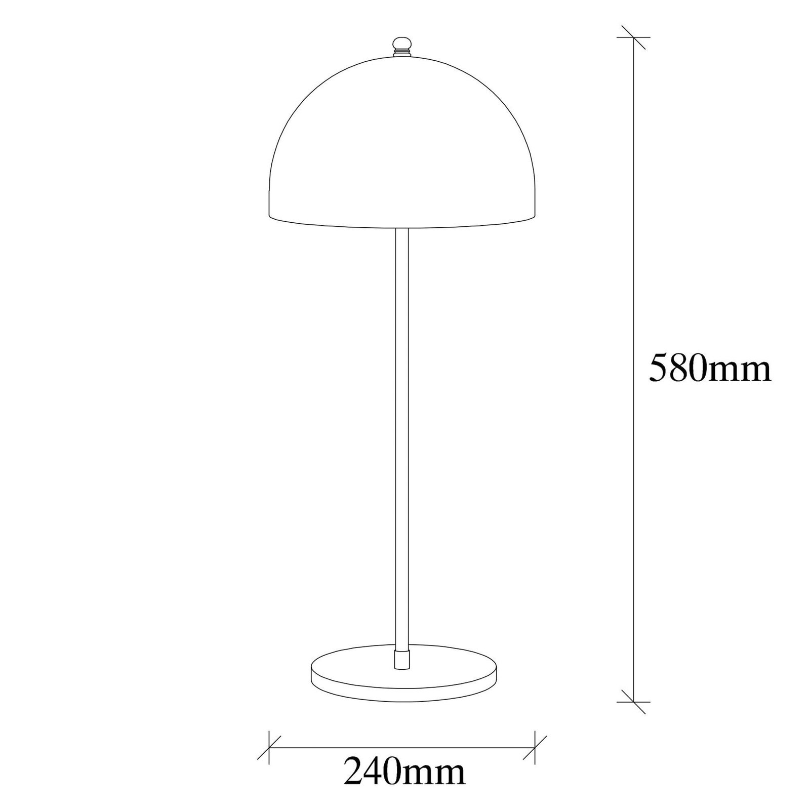 Lampa stołowa Can NT-135, czarna, metal, wysokość 58 cm