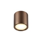 SLV LED ceiling light Oculus, copper-coloured, 9 cm, dimmable to warm