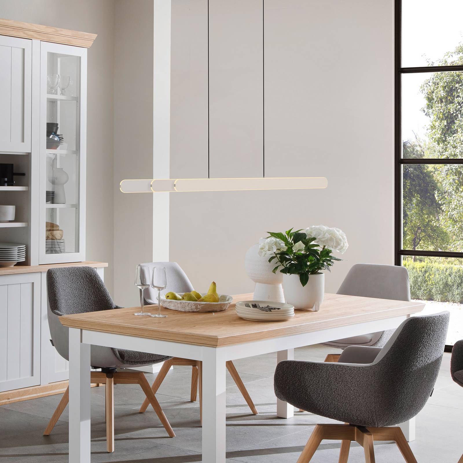  Schöner Wohnen Led-hängelampe Adriana Round, Beige, Länge 160 Cm Metall Cct 