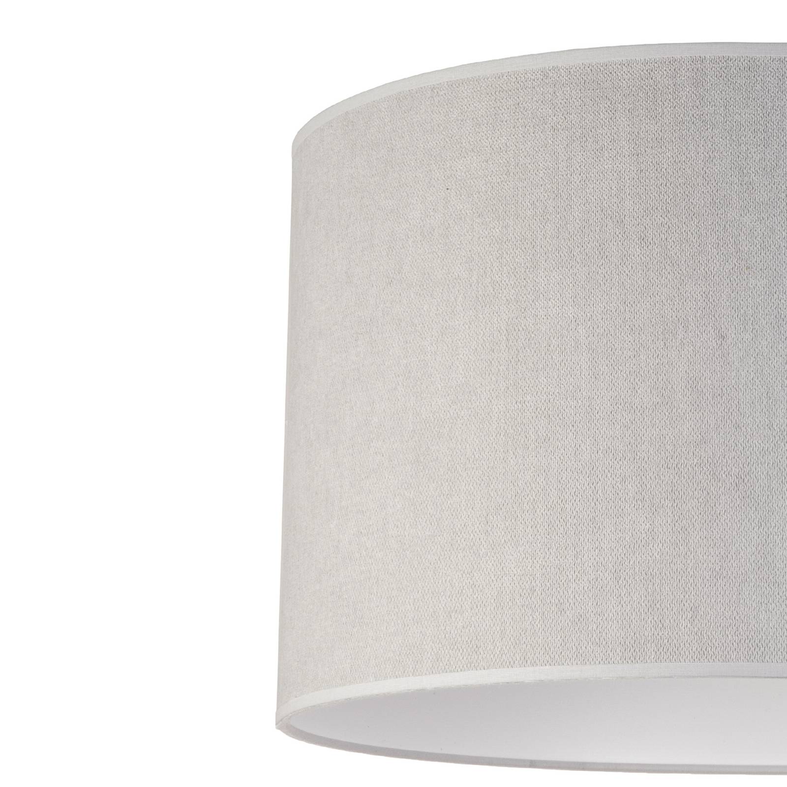 Euluna tafellamp Pastell Roller hoogte 30cm grijs, voor woon-/ eetkamer, fluweelstof, metaal, E14, 40 W, H: 30 cm