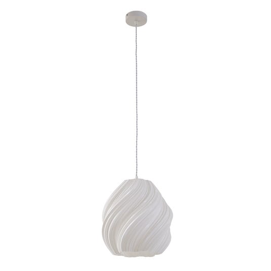 Candeeiro suspenso Nuvia, branco, Ø 30 cm, impressão 3D - Lindby
