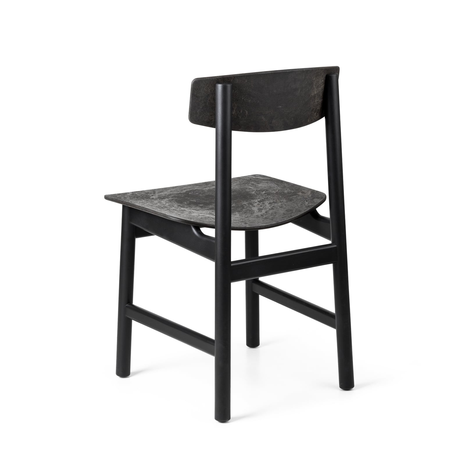 Chaise Conscious 3162, noire, hêtre, hauteur 78,5 cm - Mater
