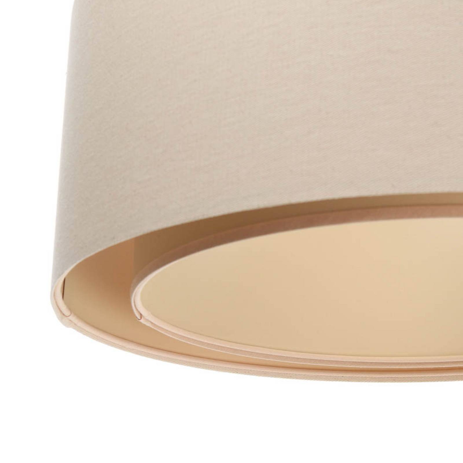 Lampa wisząca Boho, kremowy/beżowy, Ø 50 cm, wysokość 20 cm, juta