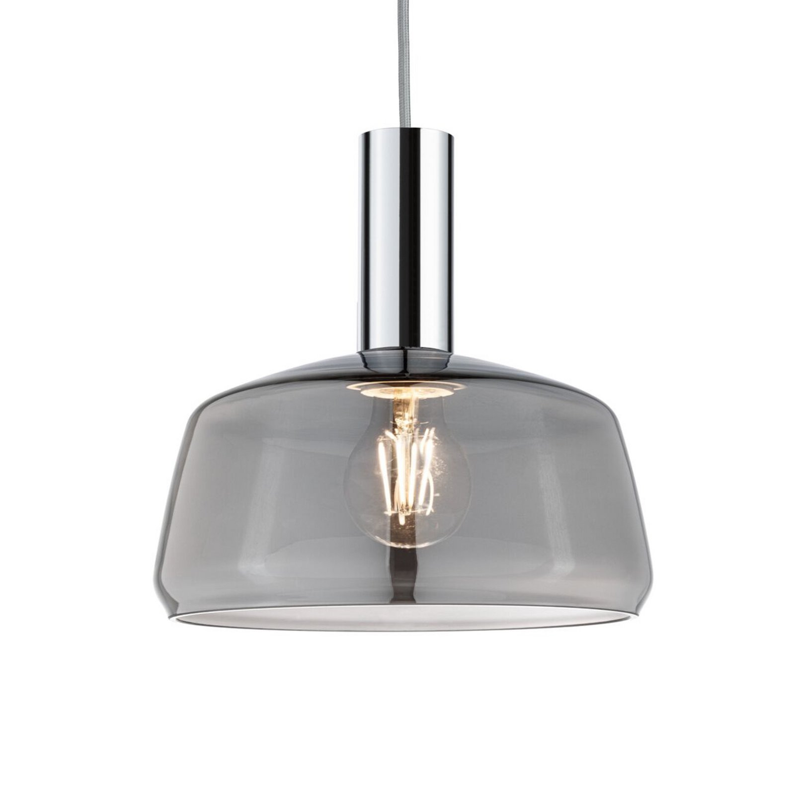 Paulmann URail-lampenkap Neila 2Easy, Ø 23 cm, rookglas