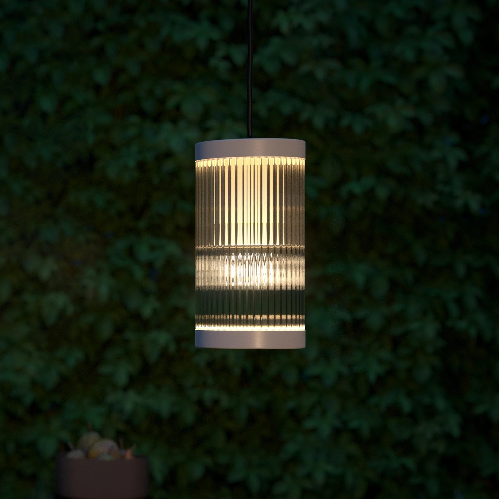 Außenhängeleuchte Coupar, Ø 13 cm, sand
