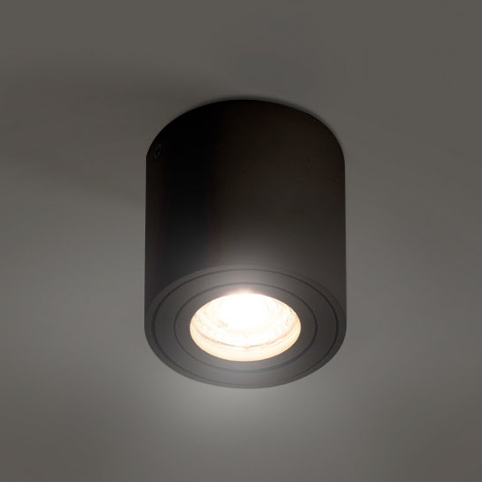 LEDVANCE Refletor de teto redondo de superfície GU10 preto