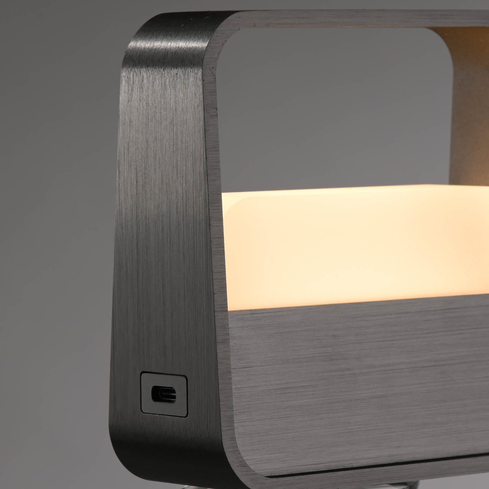 Lampe à poser LED rechargeable Go, grise, en aluminium - PURE Lampe à poser LED rechargeable Go, grise, en aluminium - PURE