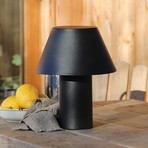 LED-bordlampe Vivo, svart, IP44, høyde 30 cm, dimbar.