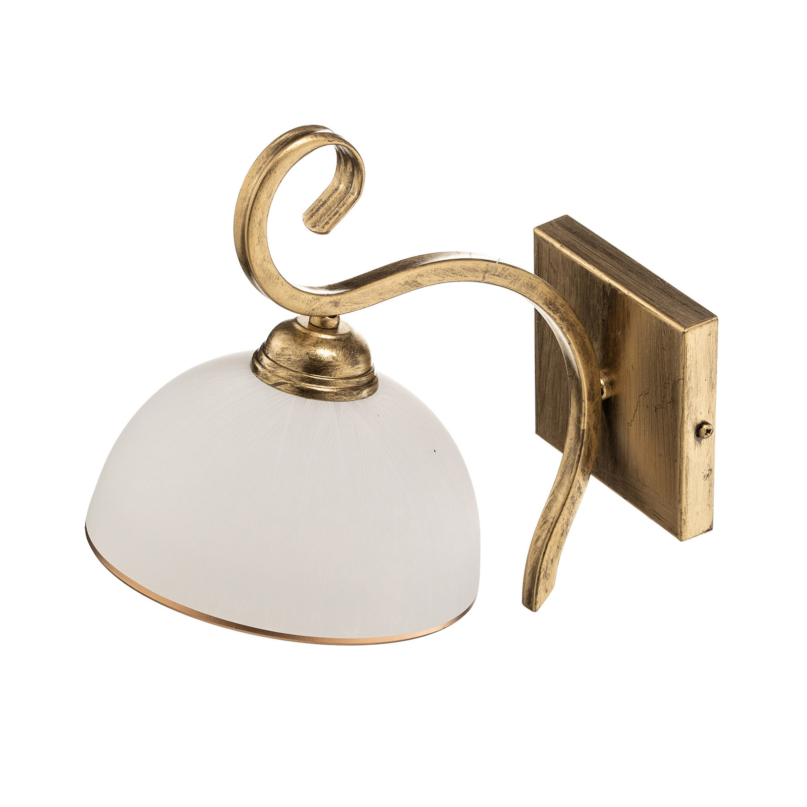 Vegglampe Wivara K1 i klassisk design, gull