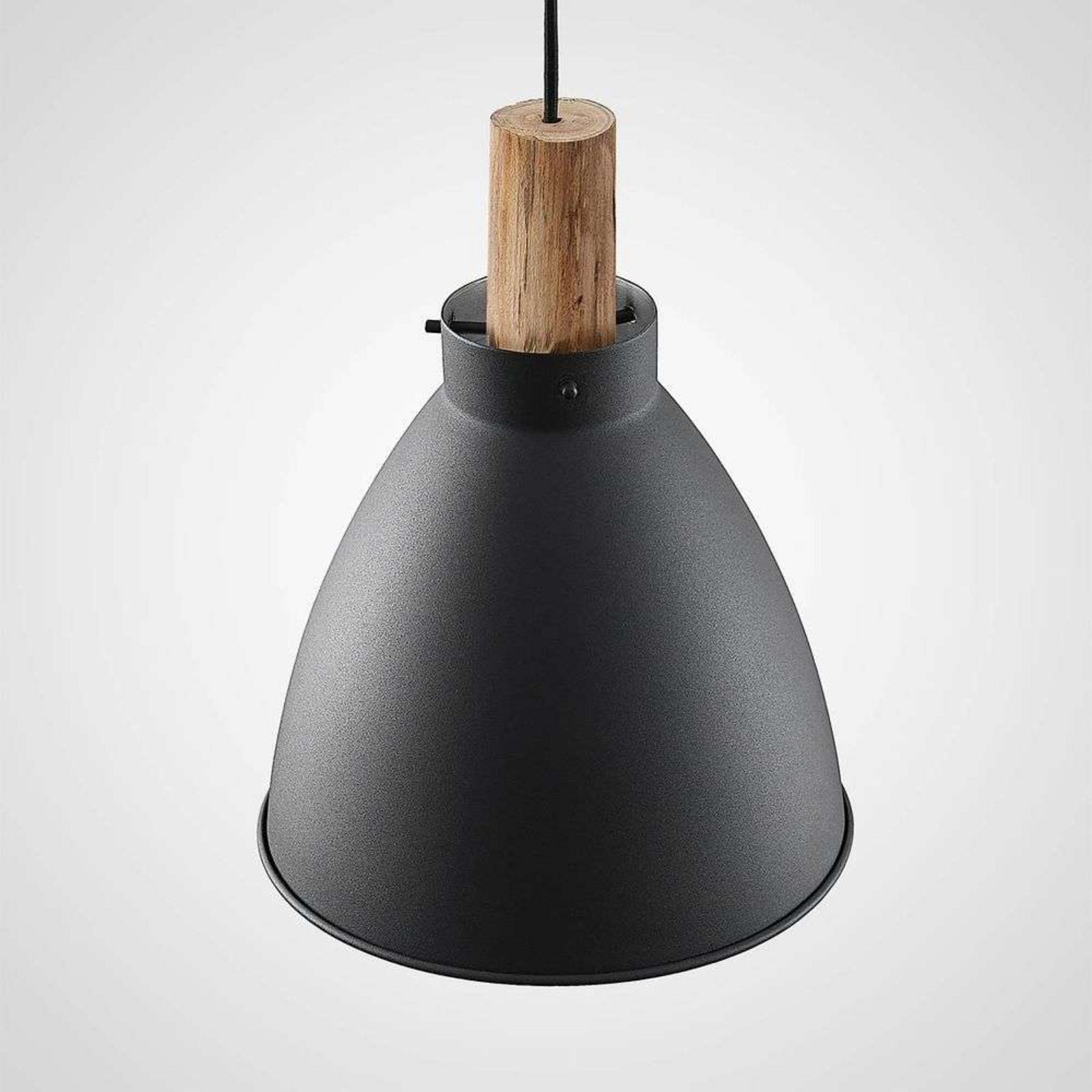 Trebale Lustră Pendul Black/Wood - Lindby