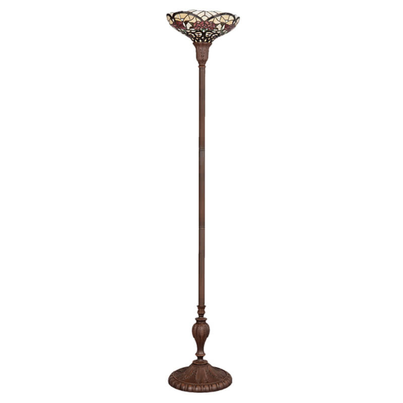 Svěží stojací lampa Kayla v Tiffany stylu
