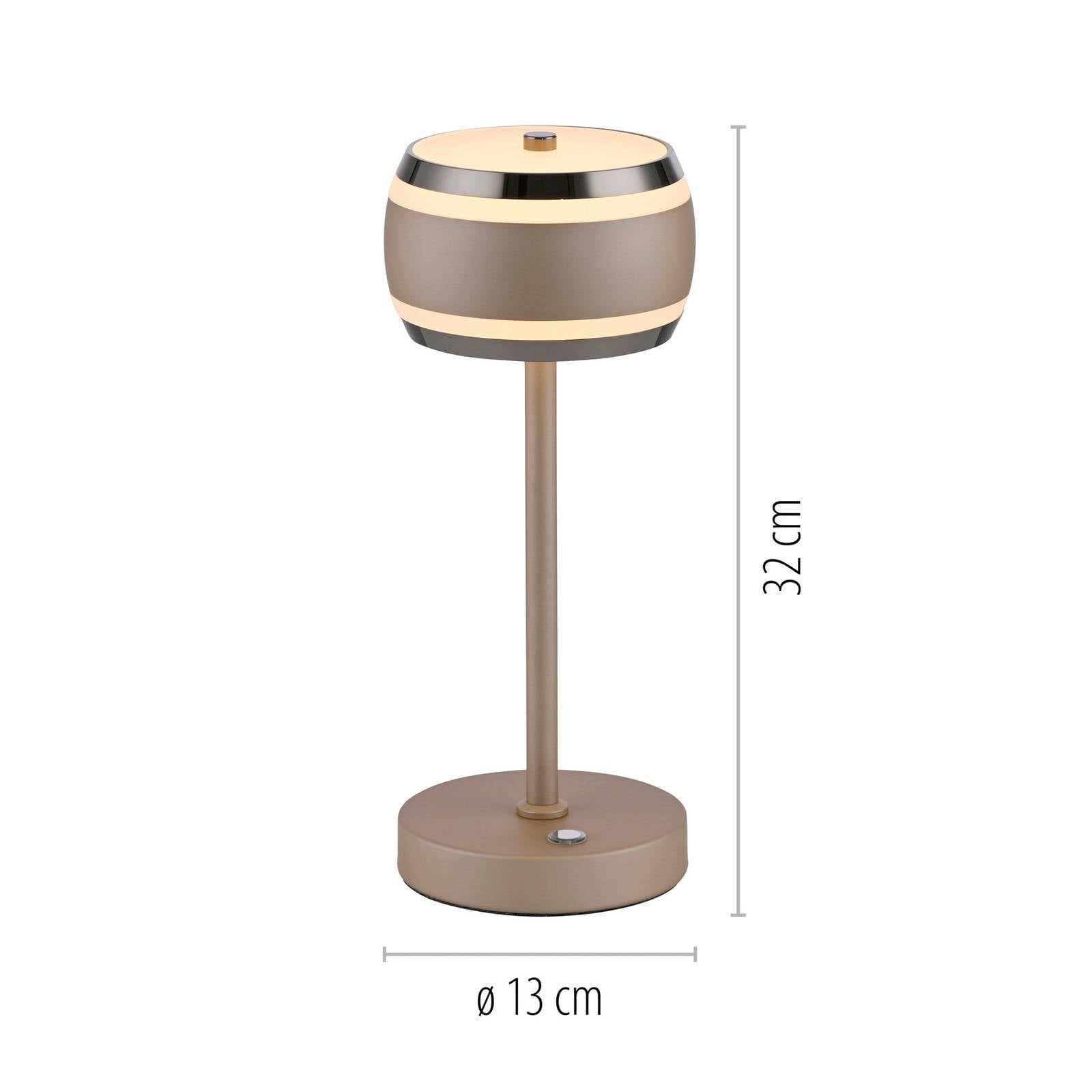  Pure Pure Falling Rings Rechargeable Table Lamp, Bronze/dark Chrome, Cct 