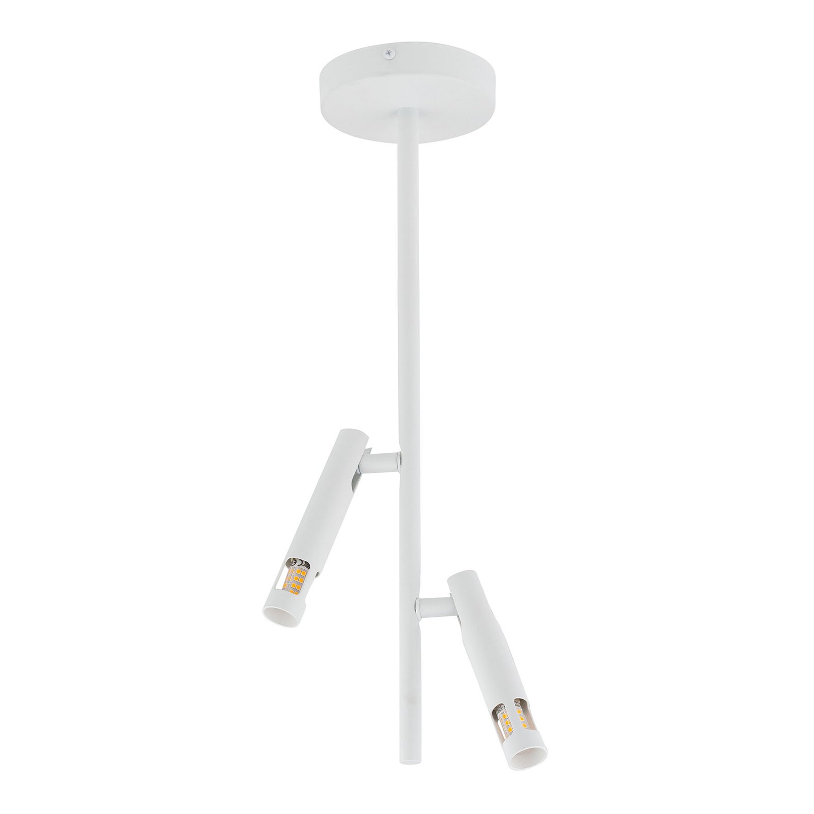 Leda Mini 2 ceiling spotlight, two-bulb, white