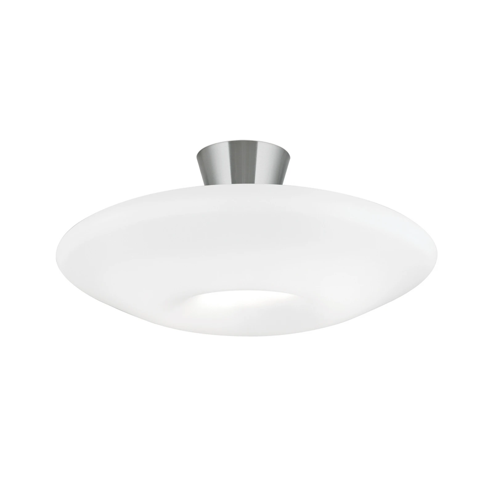 Deckenleuchte Blanc, Opalglas, nickel matt