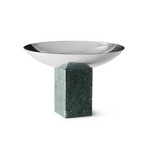 Taça Sapoto, verde/prateado, Ø 14 cm, alumínio, mármore - GEJST
