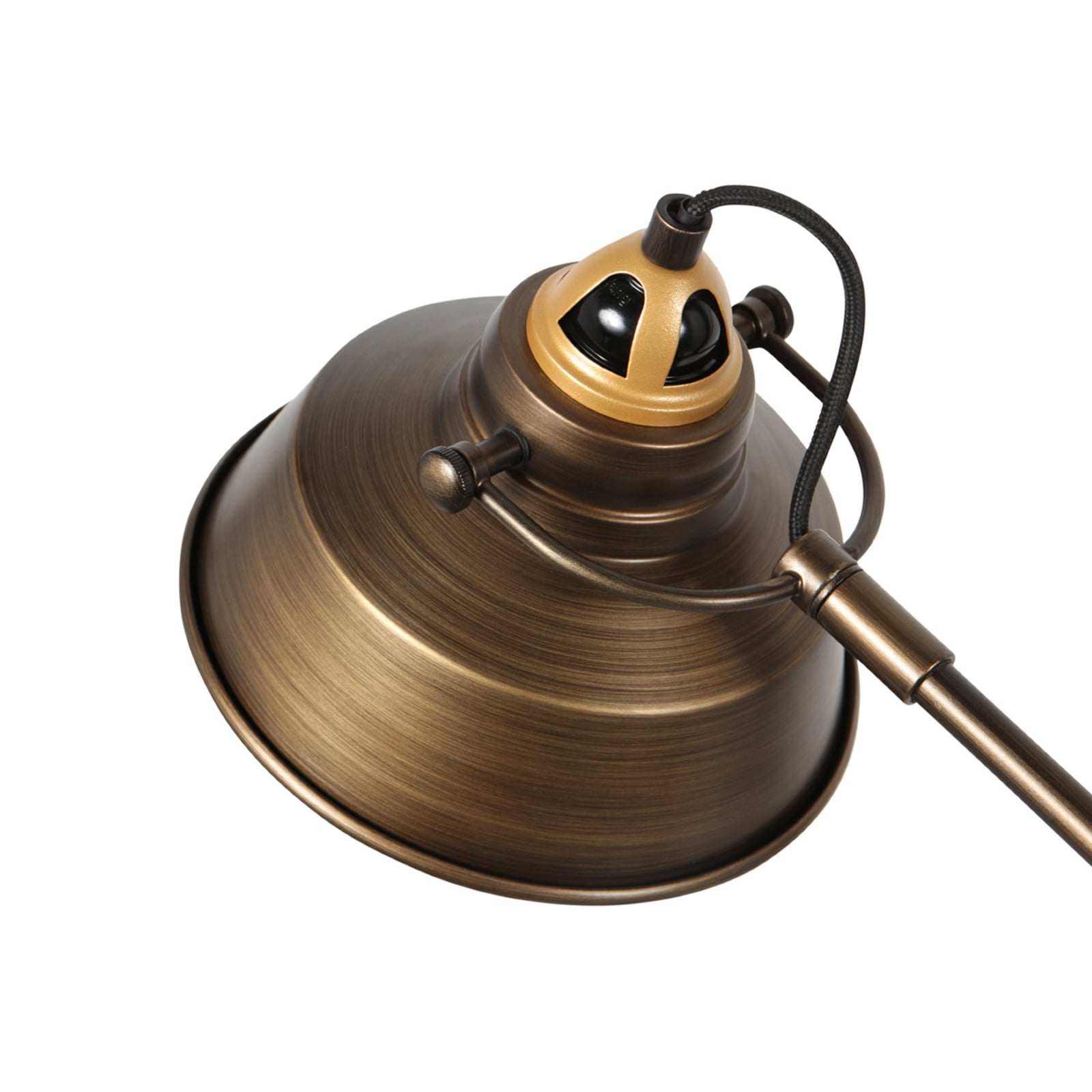 Lampa stołowa Nove, brązowa, metalowa, E27