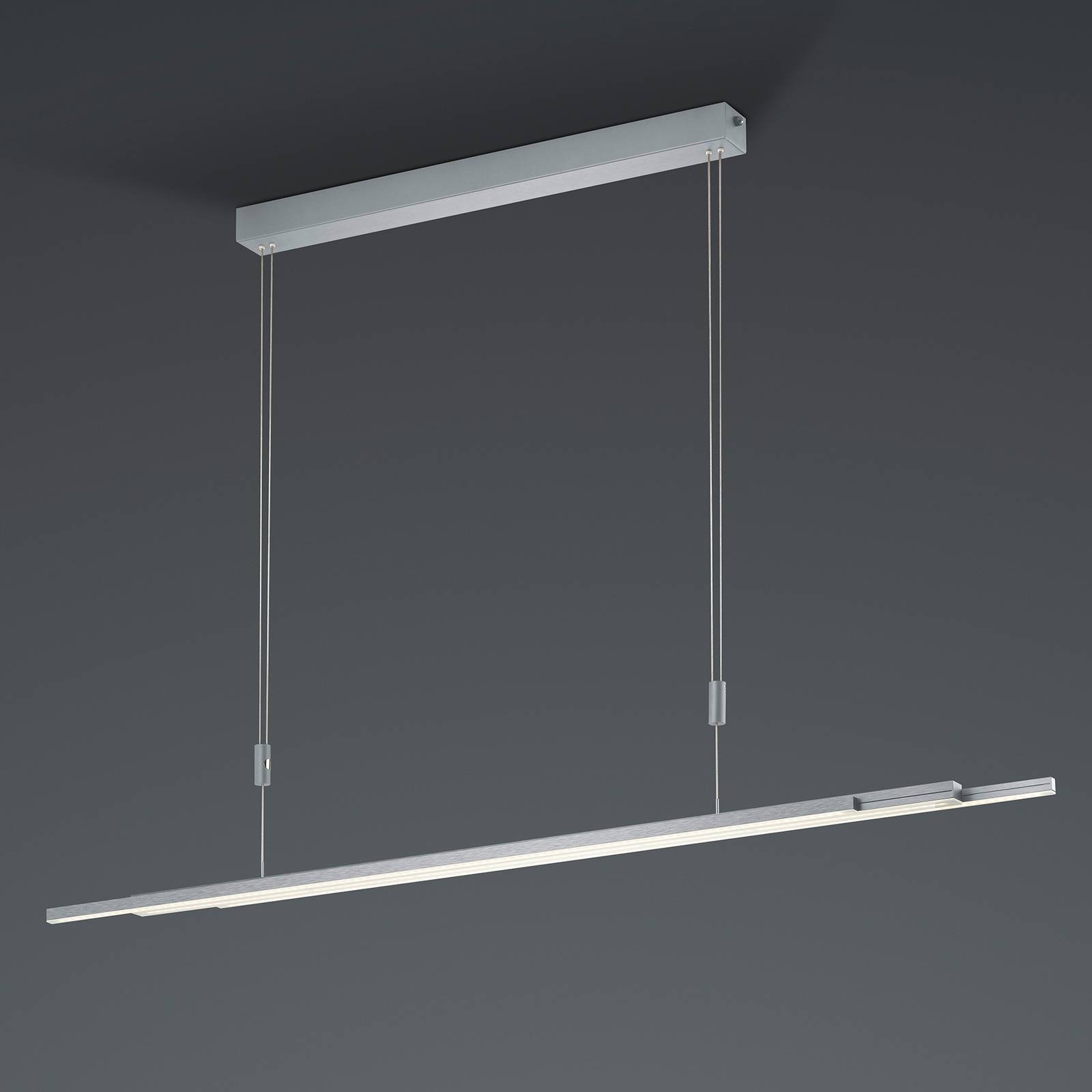Lampa wisząca LED Lightline ZigBee up/down nikiel, zawieszenie 3 m