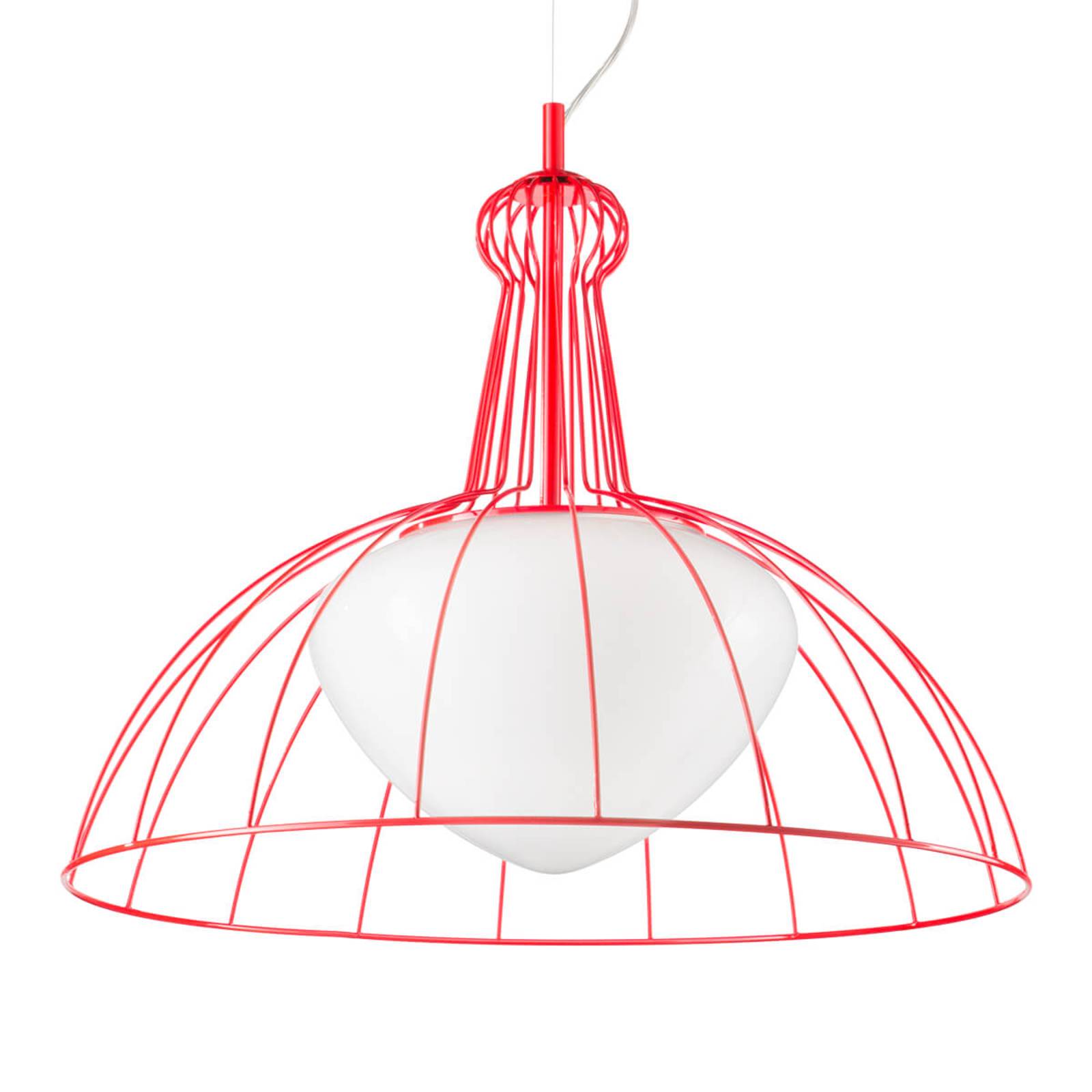 Siru piros designer függő lámpa lab - made in italy