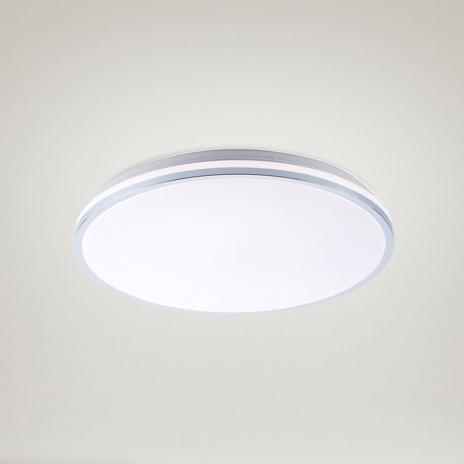 JUST LIGHT. Plafonieră cu LED Isabell Ø 49 cm - Baie - modern - crom alb - Plastic